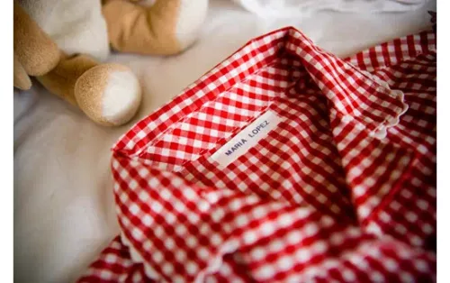 Brother P-touch 12mm FEHÉR-KÉK TZe-FA3 vasalható textil szalag