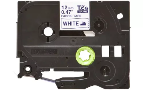 Brother P-touch 12mm FEHÉR-KÉK TZe-FA3 vasalható textil szalag