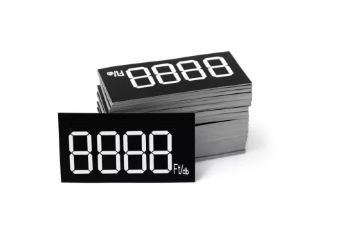 Digitális etikett 50x28 mm FEKETE alap (300db/cs)