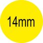 14mm sárga körcímke (247db/ív) ÚJ felirat
