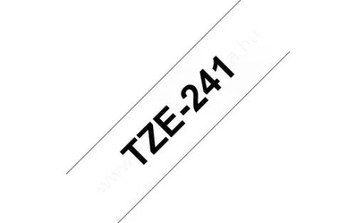 Brother P-touch 18mm FEHÉR-FEKETE TZe-241 szalagkazetta
