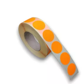 20mm körcímke FLUO NARANCS (1.000 db/tek)