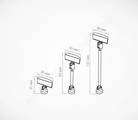Ártábla tartó mágnes (5cm szár) - EXTRA ERŐS - FEHÉR