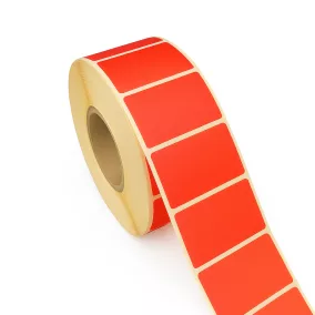 50x25mm fluo PIROS TT papír címke (1.000db/40)