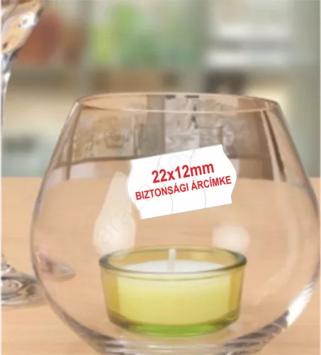 22x12mm BIZTONSÁGI REM - FEHÉR visszaszedhető ragasztó