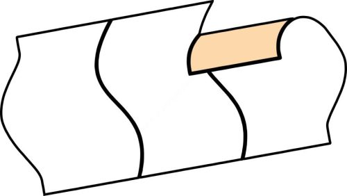 26x12mm BIZTONSÁGI REM - visszaszedhető ragasztó