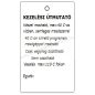 Függő címke 30x50mm Vásárlói tájékoztató - Kezelési útmutató (1.000db)