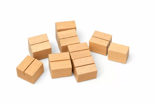 Fakocka 30 mm bükk,  egyenes horony - lakkozva