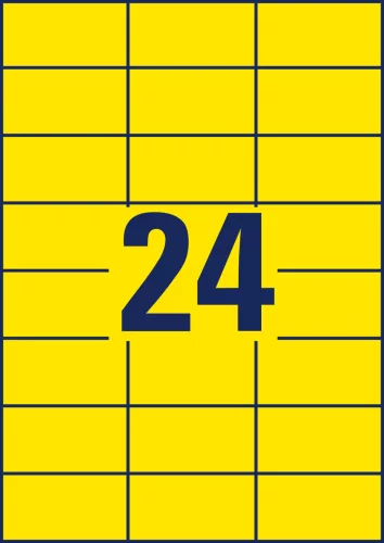 3451 Avery univerzális címke - sárga 70x37mm
