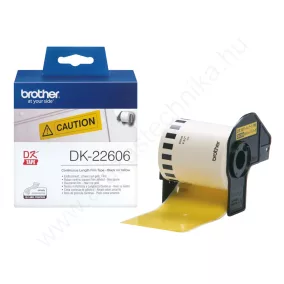   Brother DK-22606 folyamatos címke 62mmx15,24m SÁRGA műanyag
