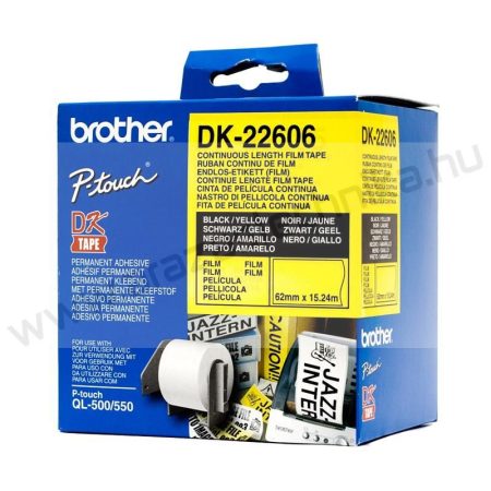 Brother DK-22606 PVC film 62mmx15,24m / sárga