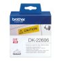 Brother DK-22606 folyamatos 62mmx15,24m sárga PP címke