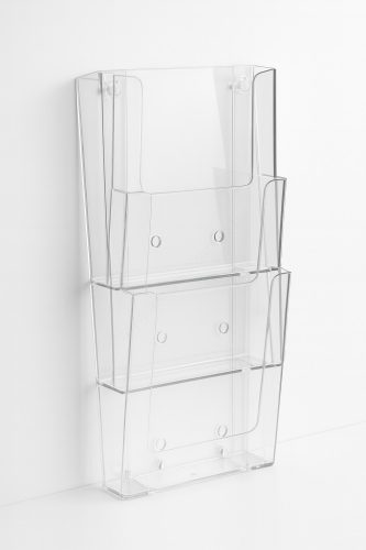 Prospektustartó fali A4 ÁLLÓ 3 rekesz