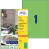 3472 Avery univerzális címke - zöld 210x297mm