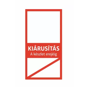   Jelzőtábla ársínhez KIÁRUSITÁS 40x80mm (ablakméret: 35x38+35x20mm)