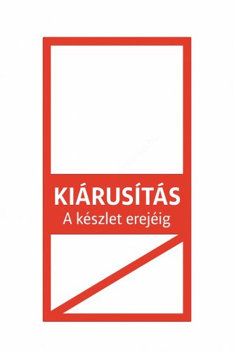 Jelzőtábla ársínhez KIÁRUSITÁS 40x80mm (ablakméret: 35x38+35x20mm)
