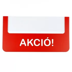 Jelzőtábla ársínhez AKCIÓ 90x70mm (ablakméret 70x40mm)