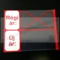   Jelzőtábla ársínhez  Régi ár-Új ár 100x80mm (ablakméret 65x38mm dupla)