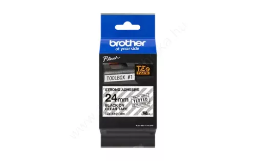 Brother P-touch 24mm ÁTLÁTSZÓ-FEKETE TZe-S151 szalagkazetta