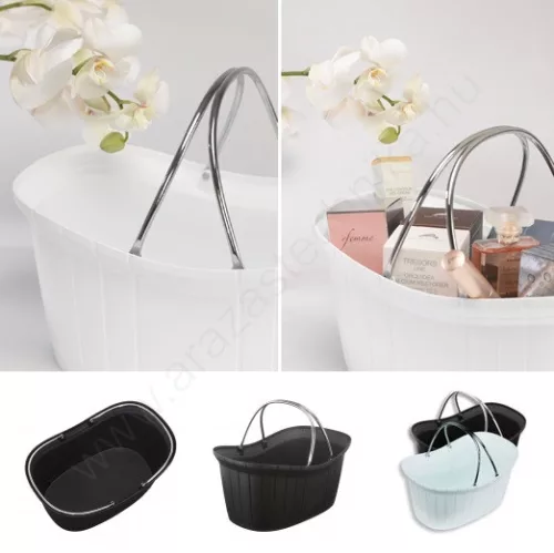 Elite - elegáns kézi bevásárló kosár 12l - fehér