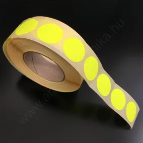 20mm körcímke FLUO CITROM (1.000 db/tek)