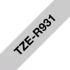 Brother P-touch 12mm EZÜST-FEKETE TZe-R931 selyem szalag