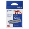 Brother P-touch 12mm EZÜST-FEKETE TZe-R931 selyem szalag