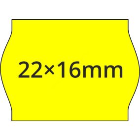 22x16mm FLUO citrom árcímke METO1622 géphez (42tek/#)