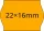 22x16mm FLUO narancs árcímke METO1622 géphez (42tek/#)