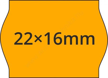 22x16mm FLUO narancs árcímke METO1622 géphez (42tek/#) 