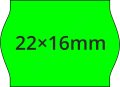22x16mm FLUO zöld árcímke METO1622 géphez (42tek/#)