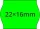 22x16mm FLUO zöld árcímke METO1622 géphez (42tek/#)