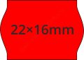 22x16mm FLUO piros árcímke METO1622 géphez (42tek/#)