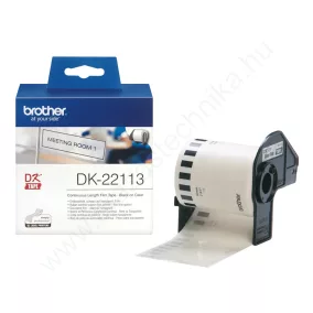   Brother DK-22113 folyamatos címke 62mmx15,24m ÁTLÁTSZÓ műanyag