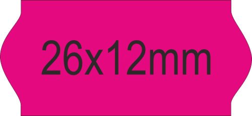 26x12mm ORIGINAL - FLUO pink árazószalag (1400db/tek)