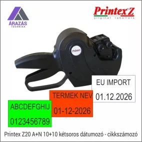 PRINTEX Z20/10A+10N kétsoros dátumozó, árazógép