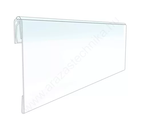 Reklámtartó zseb 105x148mm (A6 álló) ársínre - LENGŐ