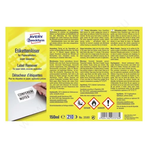 Címke eltávolító spray 200ml Avery 3590