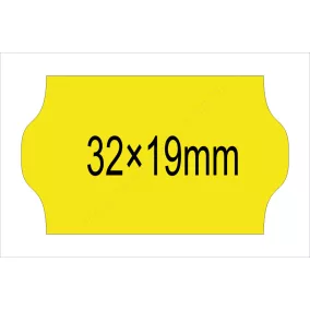 32x19mm 4+ ragasztó - ORIGINAL árazócímke - SÁRGA