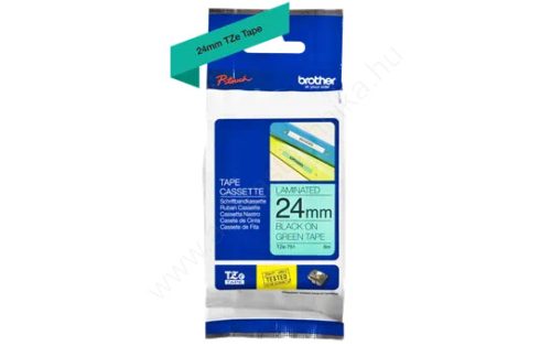 Brother P-touch 24mm ZÖLD-FEKETE TZe-751 szalagkazetta