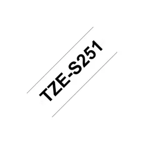 Brother P-touch 24mm FEHÉR-FEKETE TZe-S251 szalagkazetta
