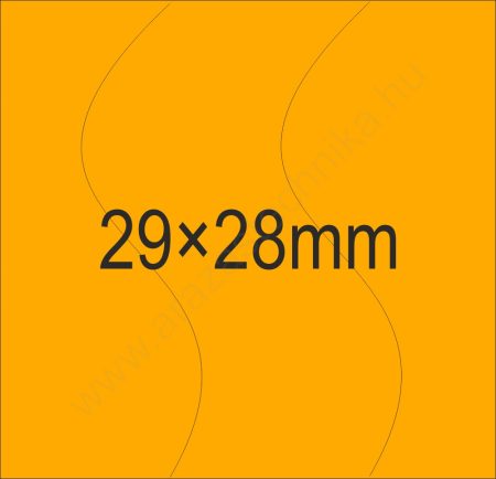 29x28mm fluo narancs BIZTONSÁGI Original árazócímke