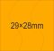 29x28mm FLUO narancs BIZTONSÁGI árazócímke (700db/tek)