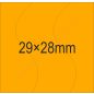 29x28mm BIZTONSÁGI árazócímke - FLUO NARANCS