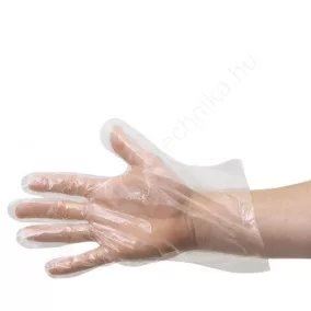 Eldobható műanyag kesztyű (100 db/cs)