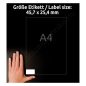 L6145-20 Avery eltávolíthatatlan fehér címke (24 óra után) 45,7 x 25,4 mm