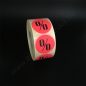 35mm körcímke - % - fluo piros (1.000db/40)