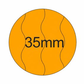 Árazócímke 35mm BIZTONSÁGI - Fluo narancs (400 db/tek)