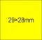 29x28mm fluo citrom Original árazócímke