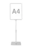 Információs állvány A4 ÁTLÁTSZÓ keret+PVC (35-55cm ezüst szár)